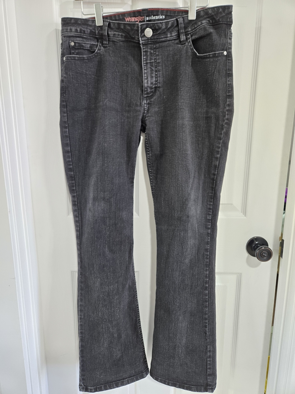 Wrangler Black Women's Mid-Rise Bootcut Jeans - Classic Black